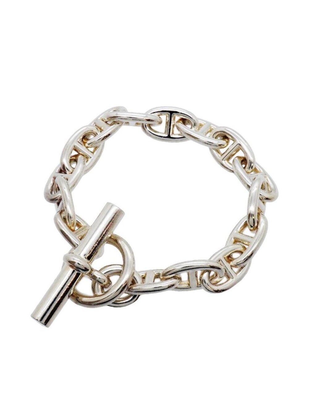 Hermes Chaine D'ancre MM Silver Bracelet